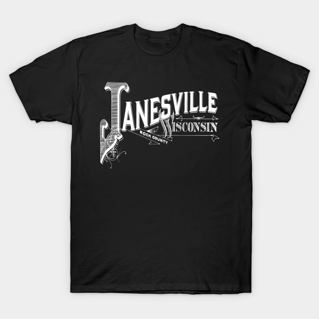 Vintage Janesville, WI T-Shirt by DonDota